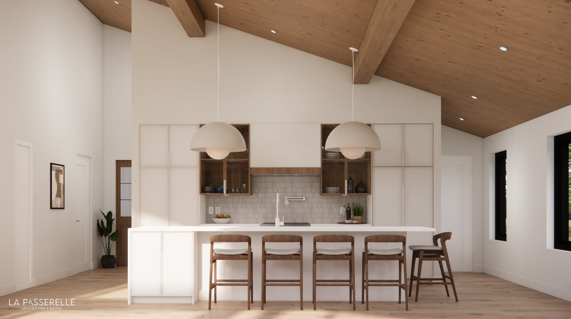 Cuisine moderne de chalet par Constructions Gintech